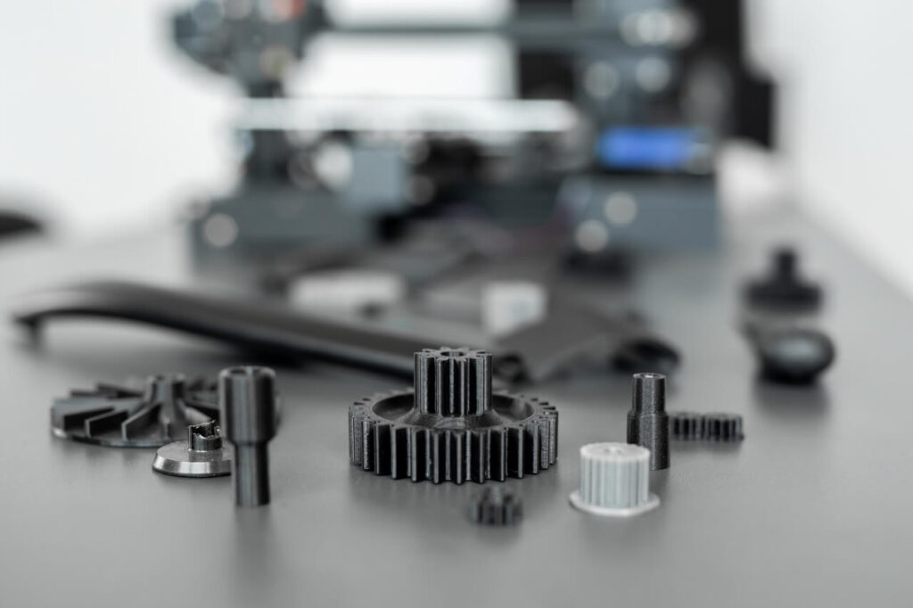 Various parts produced via plastic injection molding